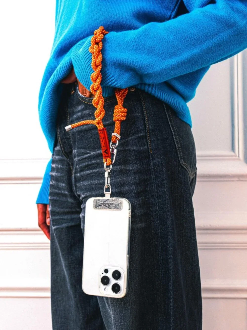Topologie 6mm Rope Crossbody Adjustable Strap w/ Phone Case Adapter Hook Ring